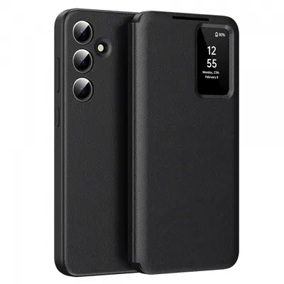 Husa pentru Samsung Galaxy S25 S931, Techsuit, SmartView, Neagra