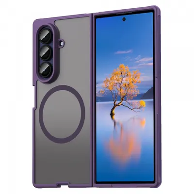 Husa MagSafe pentru Samsung Galaxy Z Fold7 F966, Techsuit, HaloFrost II, Mov