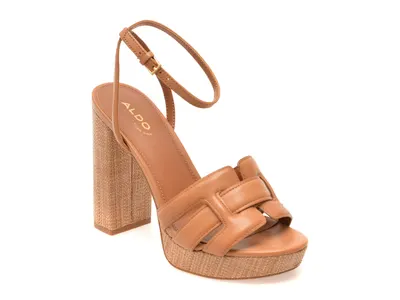 Sandale elegante ALDO maro, VALABEREL 210, din piele naturala