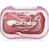 Trouble Maker Plot Twist Cream Highlight iluminator solid cremos culoare Earth Turnt Bronze 2.5 g