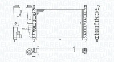 Radiator motor (Manual) potrivit FIAT FIORINO, FIORINO MINIVAN; INNOCENTI ELBA 1.1-1.6