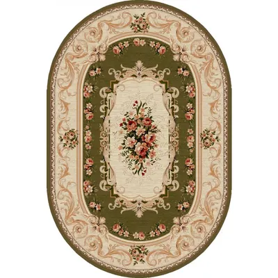 Covor Oval, 80 x 150 cm, Verde, Lotos 535