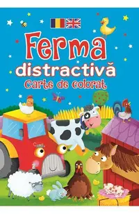 Ferma distractivă. Carte de colorat. Ediție bilingvă (Română - Engleză) - Paperback brosat - Brown Watson