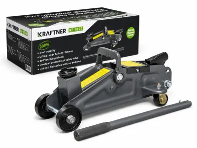 Cric hidraulic 2t tone, tip crocodil 135-300mm, roti transport viratoare KRAFTNER KF-4927