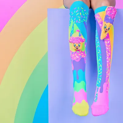 Șosete lungi colorate Madmia pentru fete Ice-cream&cupcake 6-99 ani