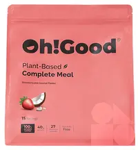 Complete Meal Shake proteic, căpșuni și nucă de cocos, 1.5 kg, Oh!Good