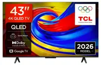 Televizor smart TCL - 43P7L, 43'', 4K Ultra HD, Premium QLED, ONKYO 2.0 Hi-Fi System, Google TV, negru