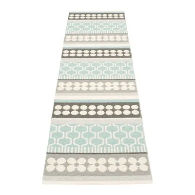 Covor tip traversă pentru interior și exterior gri/turcoaz 70x270 cm Asta Pale Turquoise – Pappelina
