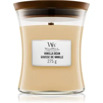 Woodwick Vanilla Bean lumânare parfumată cu fitil din lemn