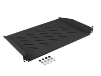 Poliță fixă 19" 1U / 483x315 mm, max. 25 kg, negru