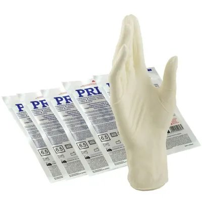 Set 7 x Manusi Chirurgicale Sterile Prima, Usor Pudrate, Marimea 6.5