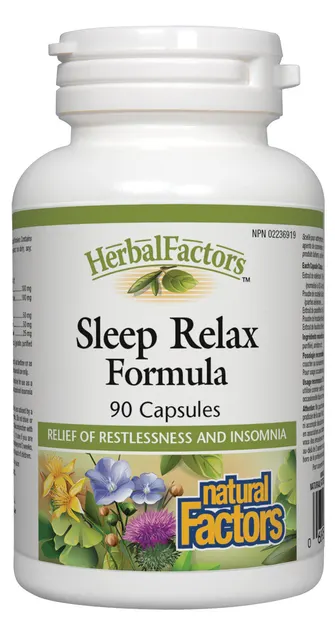 Herbal Factors Sleep Relax Formula, 90 capsule, Natural Factors