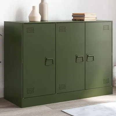 vidaXL Bufeta verde măslină 99x39x73 cm oțel