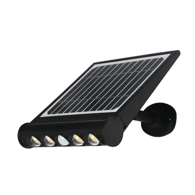Lampa solara cu led, tip proiector, aplica de perete 8W