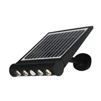 Lampa solara cu led, tip proiector, aplica de perete 8W