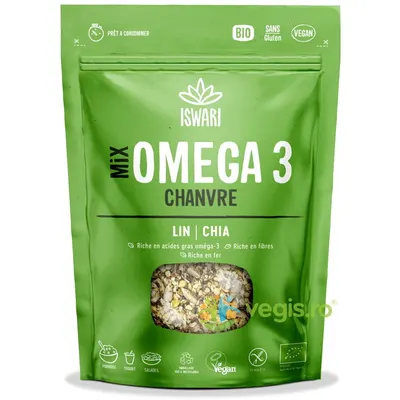 Mix Omega3 cu Seminte de Canepa, In si Chia 200g