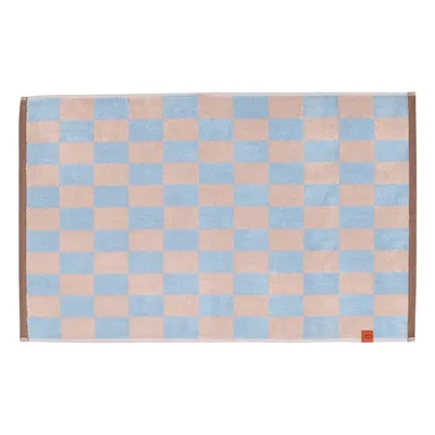 Covoraș de baie albastru/roz din bumbac organic 50x80 cm Retro – Mette Ditmer Denmark