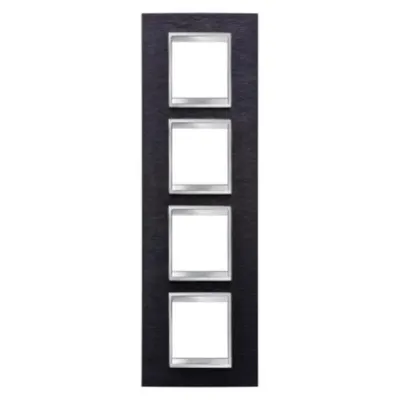 Placa ornament CProiector HORUS LUX international - IN METAL - 2+2+2+2 modul VERTICAL - ALUMINIUM BLACK - CProiector HORUS