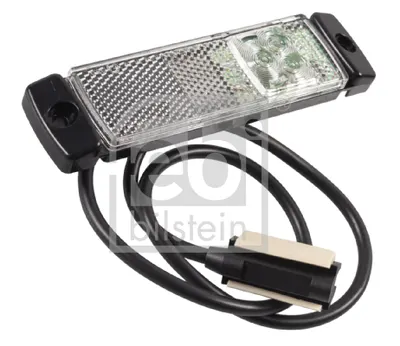 Lumina delimitare stanga dreapta, forma: dreptunghiular, alb, LED, inaltime 32mm; latime 130mm; adancime 14 130mm lungime cablu 500mm, fara prindere, 12 24V (conector: CLICK-IN, IPIP67)