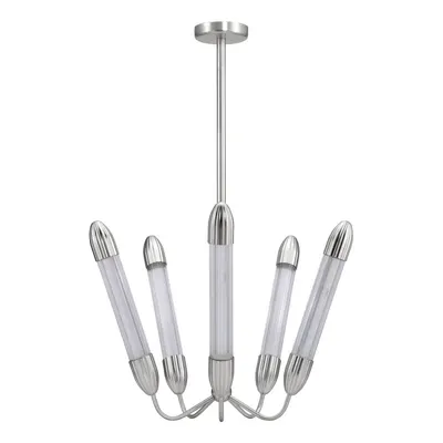 Lustră argintie din oțel cu abajur din sticlă ø 69 cm Lemon Squeeze – UMAGE