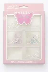 Set 6 Nail Art Nailsup Glitter & Foil Mix