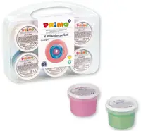 Vopsea pentru pictura cu degetele Primo - Perlate, 6 х 100 g, in cutie