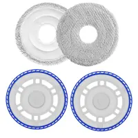 Set 2 mopuri si 2 suporti pentru mop PAA-home, compatibili cu aspiratoarele model Ecovacs Deebot T30 Pro Omni/T30 Pro/T30 Max/T30S/T50/Yeedi M12