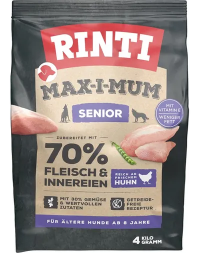RINTI MAX-I-MUM Senior Chicken hrana uscata pentru caini seniori, cu pui 4 kg