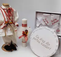 Set Botez Traditional Raul 18 - 4 piese costumas, trusou, lumanare si cufar