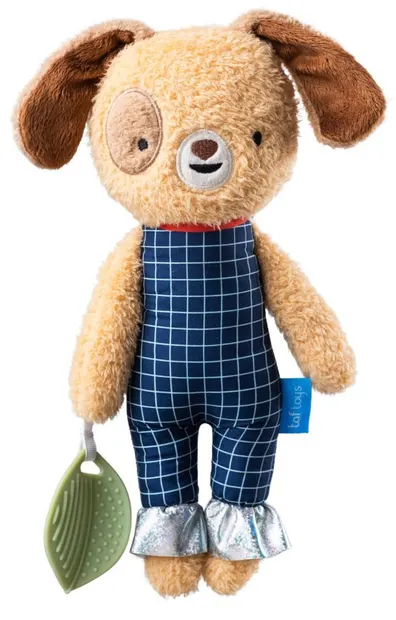 Jucărie senzorială de pluș cu accesoriu de dentiție Taf Toys - Câinele Daniel