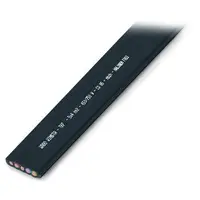 Flat cable; 5G 4 mm²; halogen-free; 3L + N + PE; 0.6/1 kV; 4,00 mm²; black