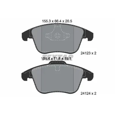 Set placute frana, frana disc TEXTAR 2412301