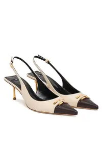 Pantofi dama - stiletto - bej - piele naturala