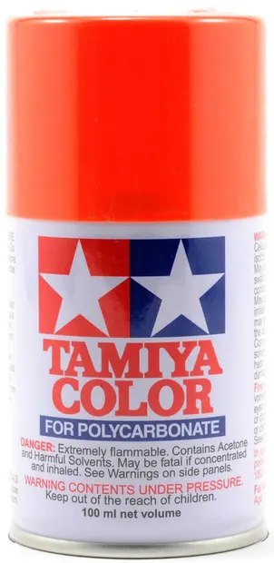 Vopsea spray Tamiya pentru suprafete transparente din policarbonat - PS-7 Orange (100 ml) (TAM86007)