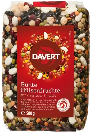 Amestec de leguminoase organice, 500 g, Davert