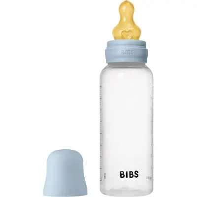 BIBS Anti-Colic Baby Bottle Latex biberon anticolici cu tetină din cauciuc Baby Blue 1 buc