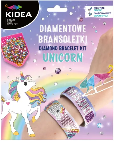 Trusă creativă Kidea - Brățări cu diamante, Unicorni
