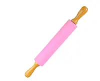 Sucitor aluat Lemn Silicon 43 cm Roz Maro