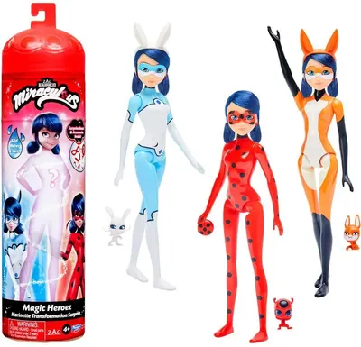 Set de joacă Playmates Miraculous Play Set - Păpușă într-un cilindru cu dezvăluiri magice, asortiment