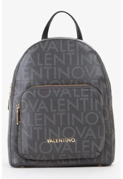 Rucsac de piele ecologica cu model logo Regina - Negru