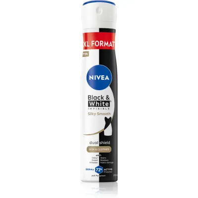 NIVEA Black & White Invisible Silky Smooth spray anti-perspirant pentru femei 200 ml