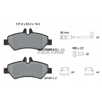Set placute frana, frana disc TEXTAR 2919001
