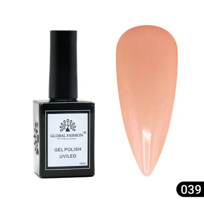 Oja semipermanentă Global Fashion, Gel polish Elite Glow 15 ml, 39 Engros