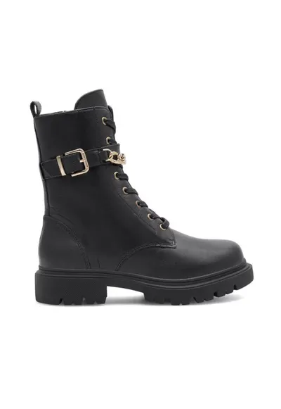 Ghete dama ST-A1009-01SB - Piele naturala - Negru