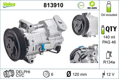 Compresor climatizare potrivit CHEVROLET CRUZE; OPEL ASTRA J, ASTRA J GTC, INSIGNIA A 1.6 1.8 2.0D 07.08