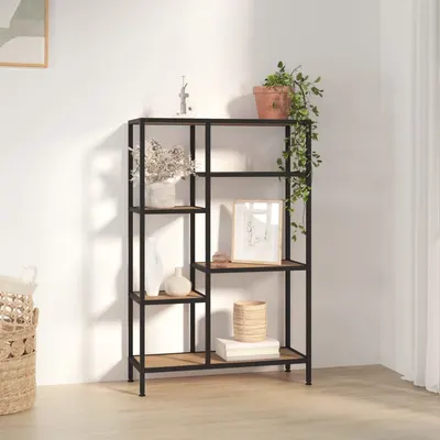 vidaXL Bibliotecă, 80x30x120 cm, oțel și lemn prelucrat