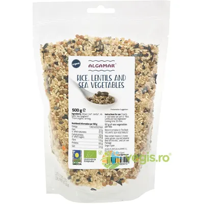 Orez si Linte cu Alge Sea Spaghetti Ecologic/Bio 500g