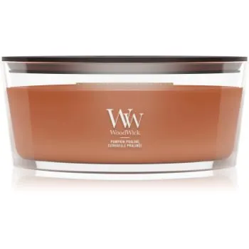 Woodwick Pumpkin Praline lumânare parfumată cu fitil din lemn