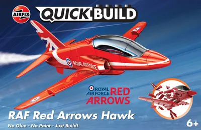 Set de constructie, Airfix Quickbuild, Red Arrows Hawk, 31 piese