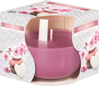 Lumânare aromată Bispol Aura - Spa Garden, 130 g